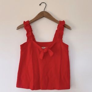 Madewell ruffle strap tank